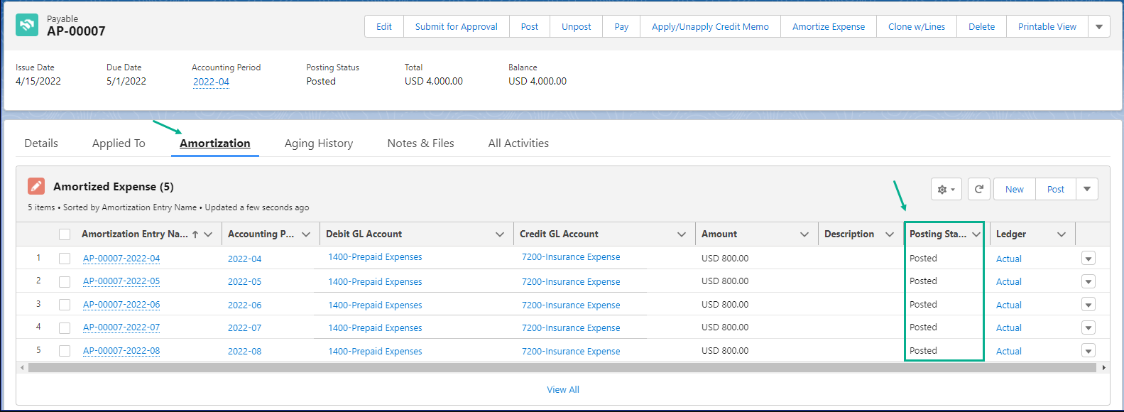 Amortize Expense for a Payable – Accounting Seed Knowledge Base